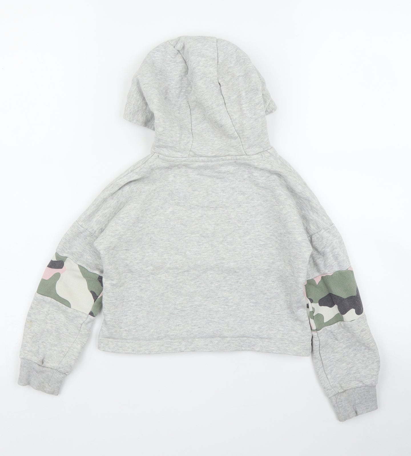 F&F Girls Grey Camouflage  Pullover Hoodie Size 5 Years