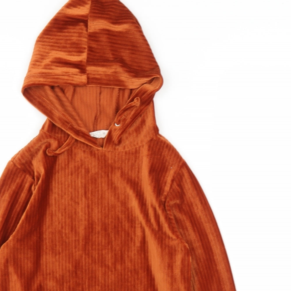 Matalan Girls Orange   Pullover Hoodie Size 10 Years
