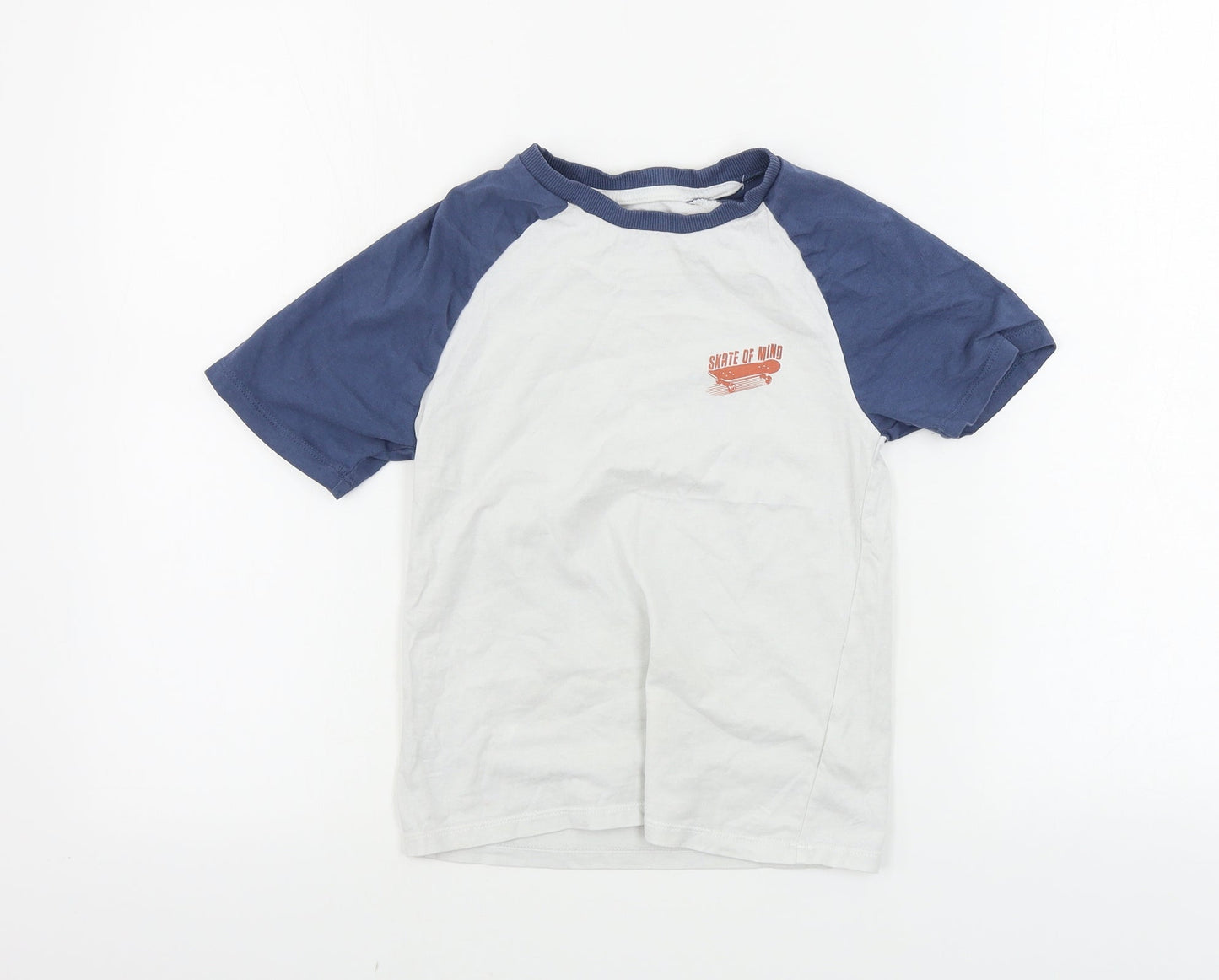 Marks and Spencer  Boys White   Basic T-Shirt Size 6-7 Years