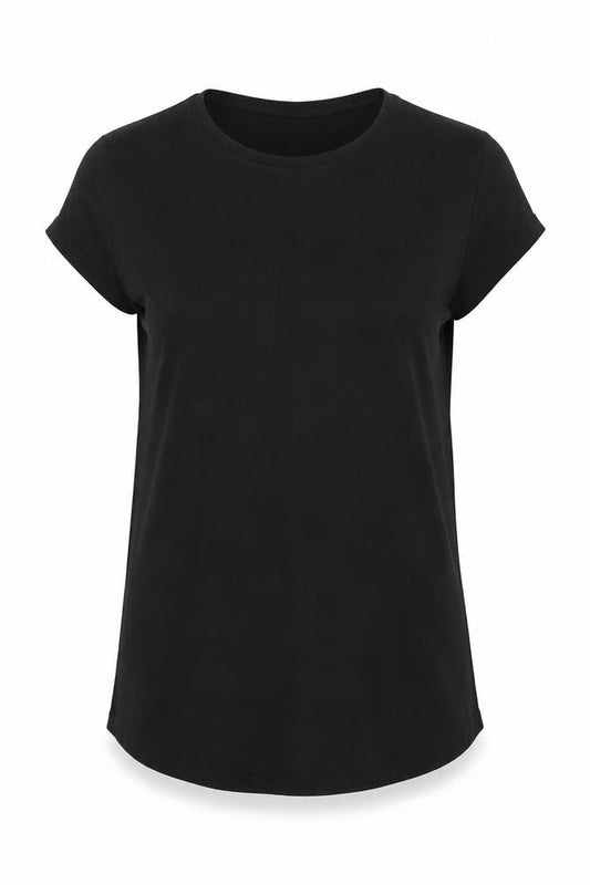 Preworn  Womens Black   Basic T-Shirt Size 8