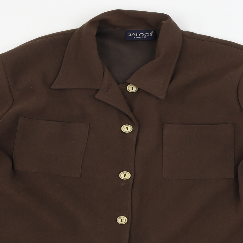 SALOOS  Womens Brown   Jacket Blazer Size 14