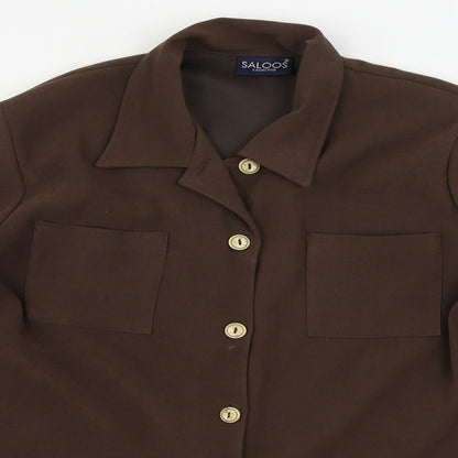 SALOOS  Womens Brown   Jacket Blazer Size 14
