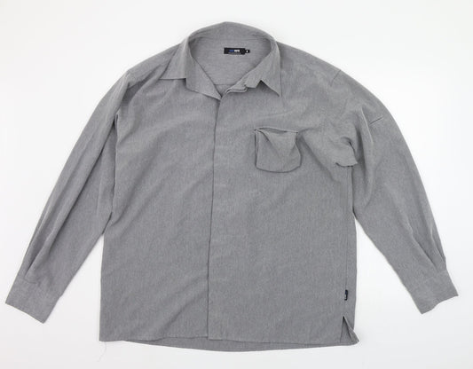 Peter Werth Mens Grey    Button-Up Size XL
