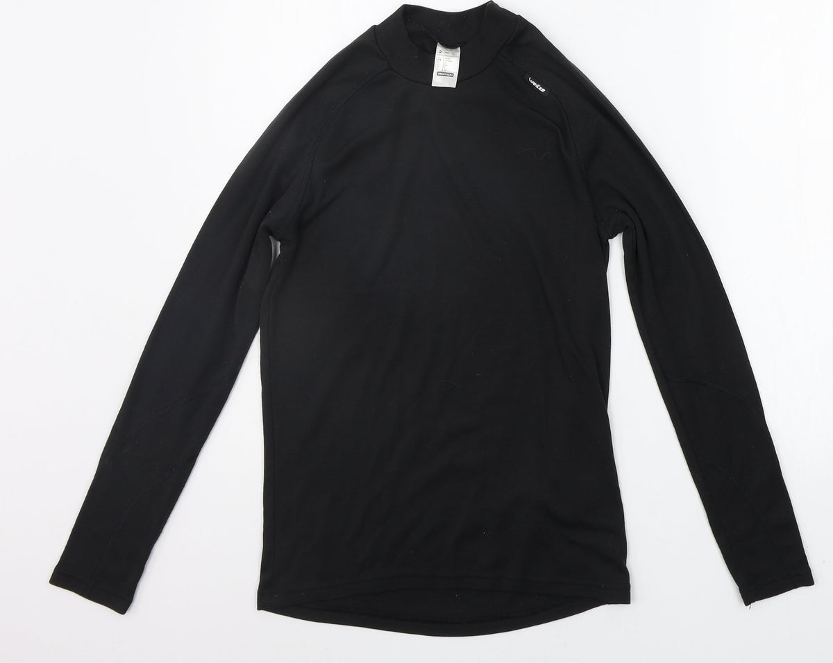 DECATHLON Girls Black   Basic T-Shirt Size S