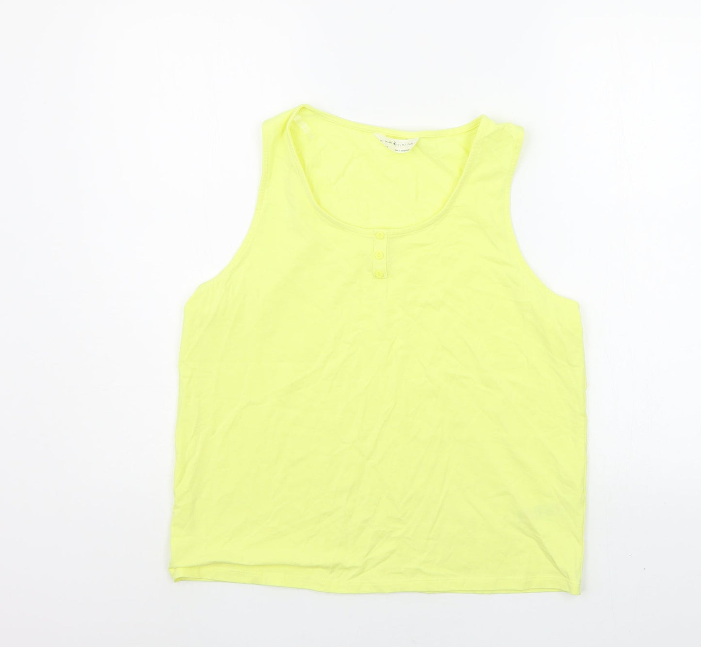 Marks and Spencer Womens Yellow   Basic Tank Size 14