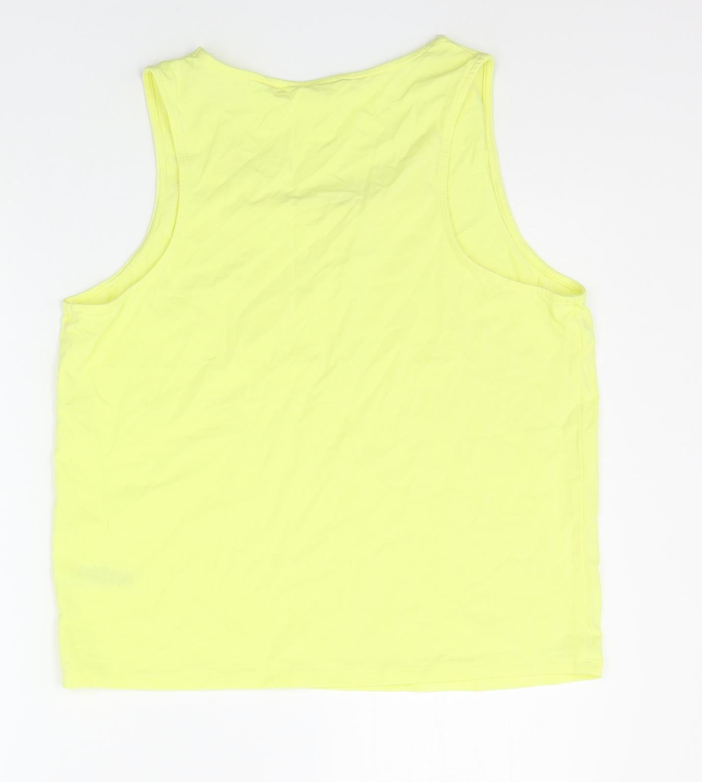 Marks and Spencer Womens Yellow   Basic Tank Size 14