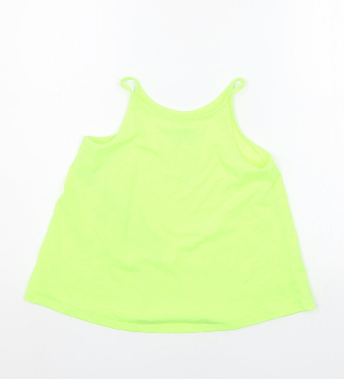Additional front view of F&F girls’ green basic tank, size 8-9, years