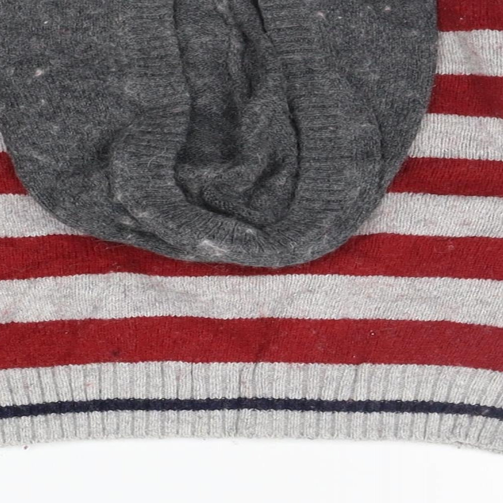 NEXT Boys Red Striped  Pullover Hoodie Size 2-3 Years