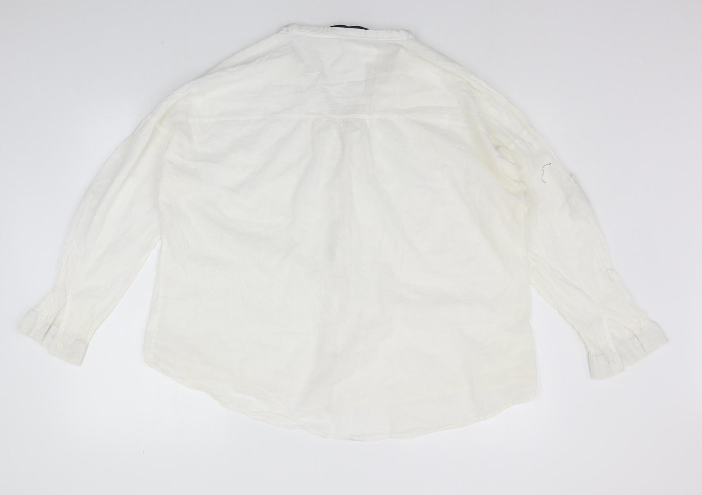 Celmia Womens White   Basic Button-Up Size 3XL