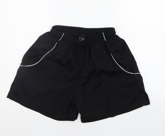 LISPORT Boys Black   Sweat Shorts Size M