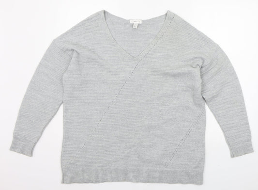 Topshop Womens Grey   Pullover Jumper Size M