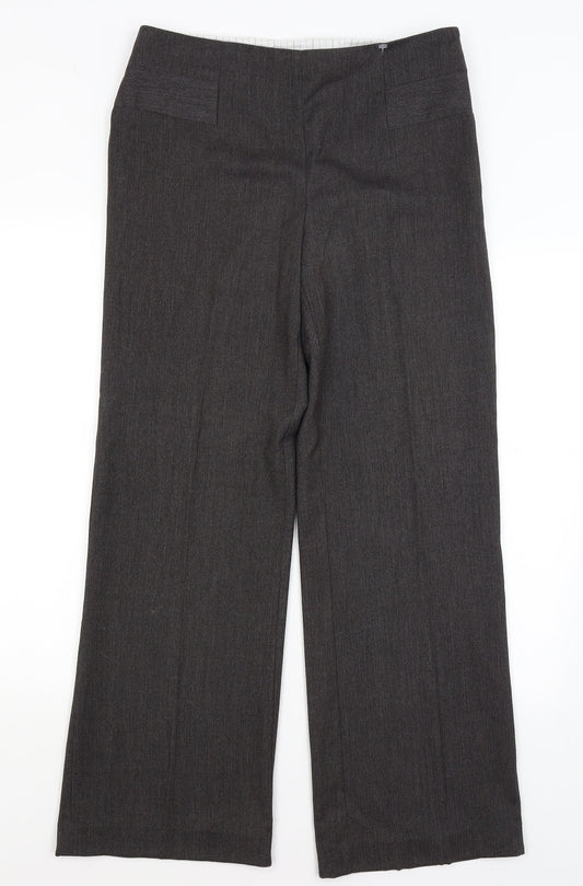 M&S Womens Grey   Dress Pants Trousers Size 12 L30 in