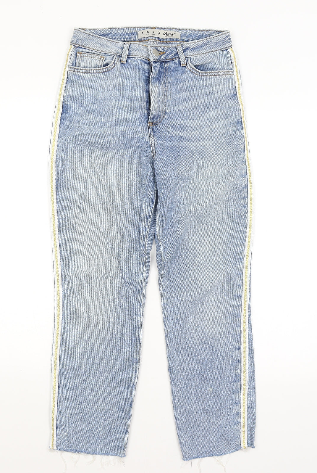 Denim Co Womens Blue   Straight Jeans Size 8 L25.5 in