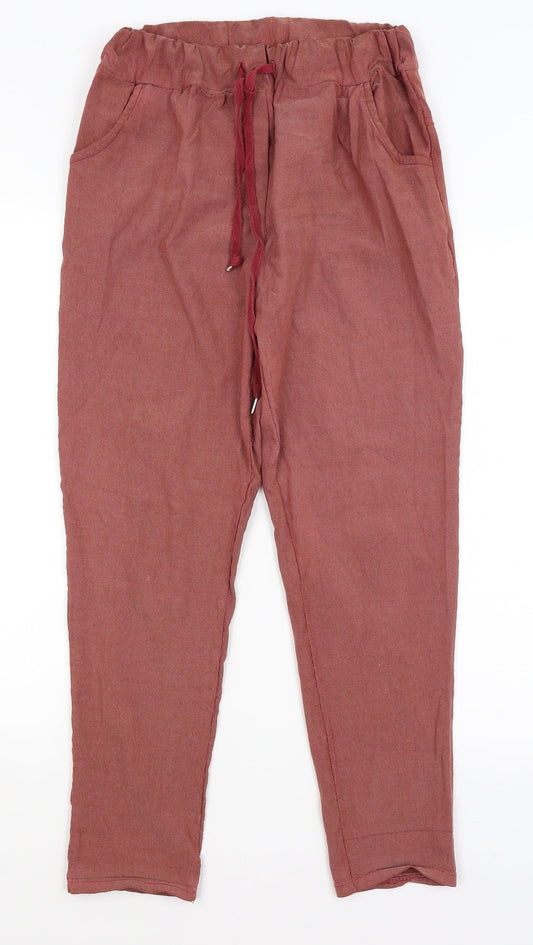 Preworn Womens Red   Trousers  Size 10 L27 in