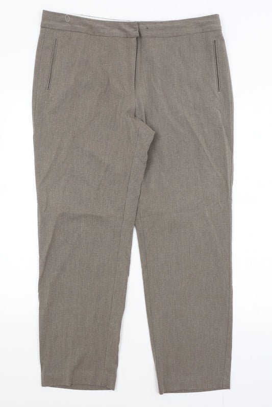 M&S Womens Brown   Trousers  Size 16 L27.5 in