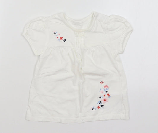 Little Nutmeg Baby White   Basic T-Shirt Size 12-18 Months