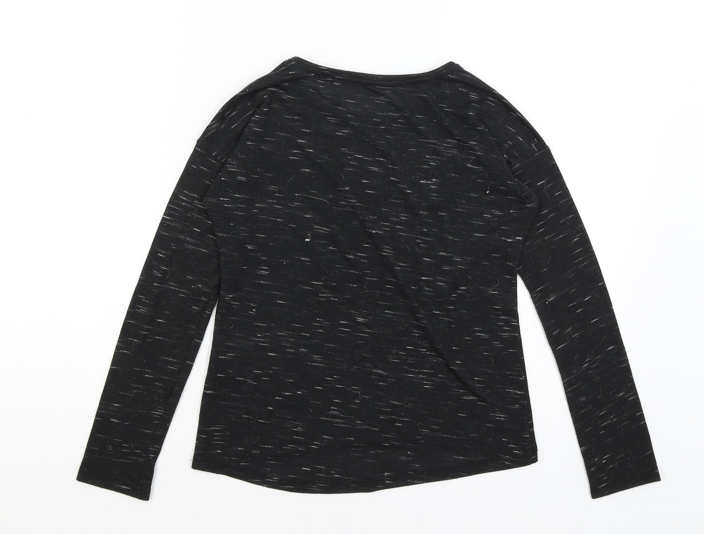 H&M Girls Black   Basic T-Shirt Size 9-10 Years  - Dreaming of a Super Hero