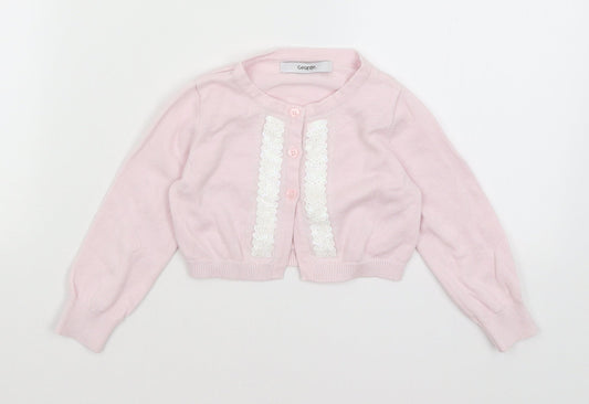 George Baby Pink   Cardigan Jumper Size 12-18 Months