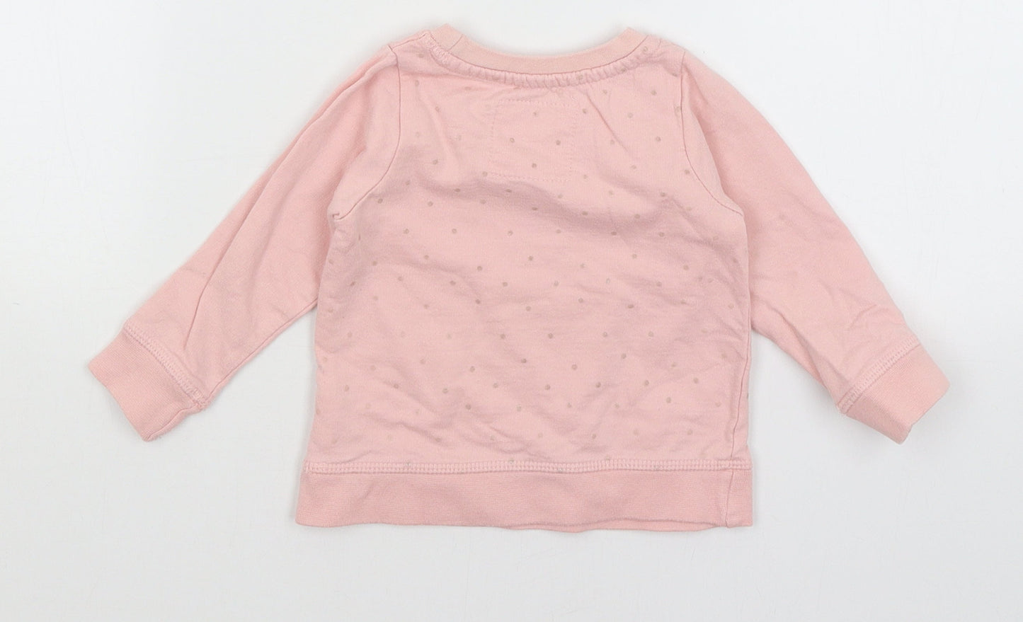 Young Dimension Baby Pink Spotted  Pullover Jumper Size 12-18 Months  - Happy Thoughts