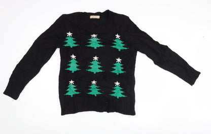 Avenue Womens Black   Pullover Jumper Size M