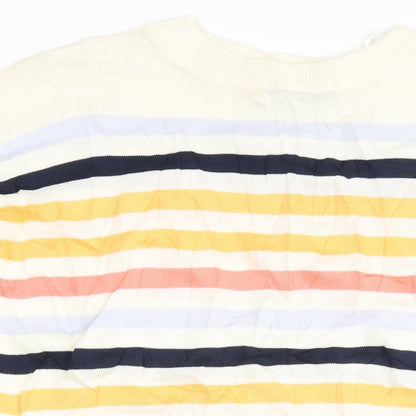 Marks & Spencer Womens Multicoloured Striped  Pullover Jumper Size XS