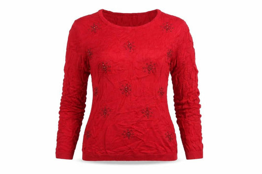 Isle  Womens Red   Pullover Jumper Size S