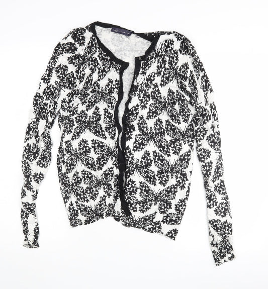 Marks and Spencer Womens Ivory Floral  Cardigan Jumper Size 14