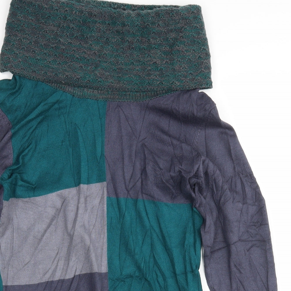 Klass Womens Multicoloured Striped  Pullover Jumper Size S