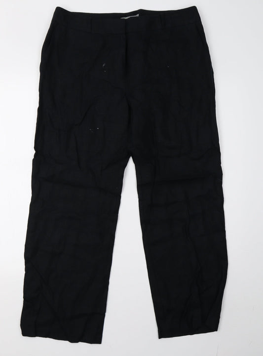 Marks and Spencer Womens Black   Trousers  Size 14 L29 in