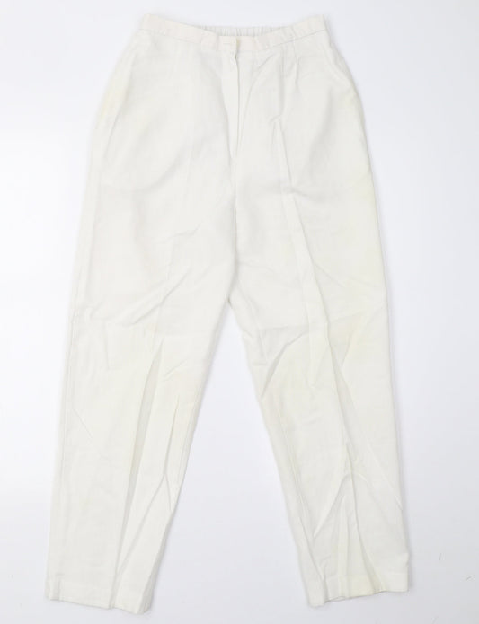 eastext Womens White   Trousers  Size 12 L27 in