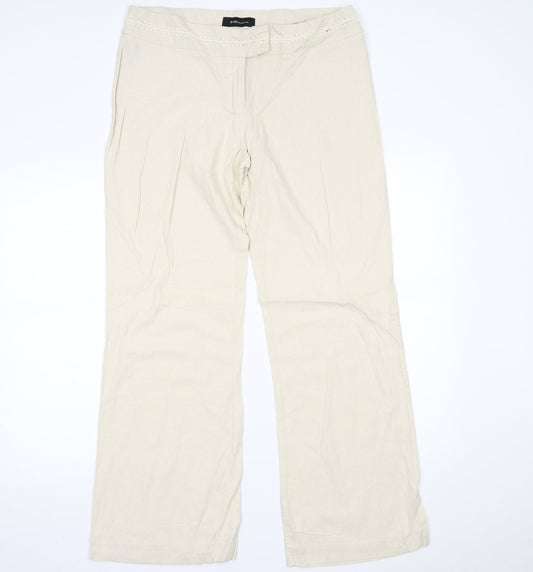 EVIE Womens Beige   Trousers  Size 16 L28.5 in