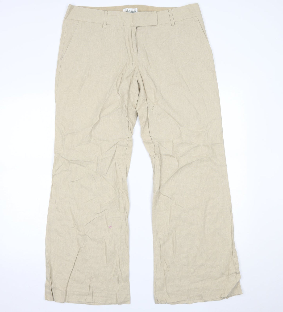 Todays Woman Womens Beige   Trousers  Size 16 L28 in