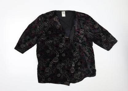 Additional front view of C&A women’s multicoloured jacket blazer, size UK 20