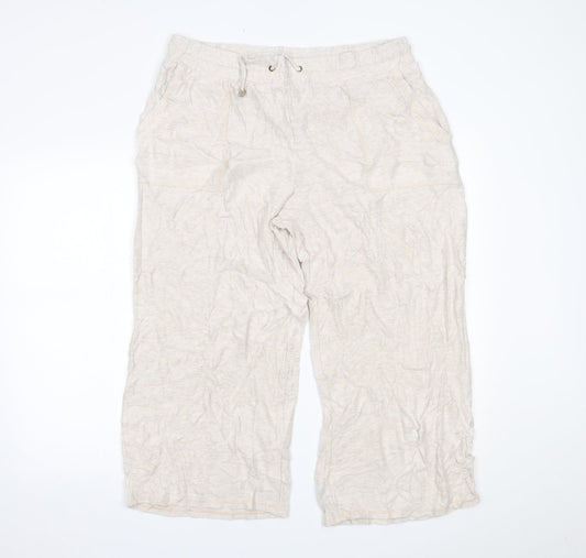 Marks and Spencer Womens Beige   Sweatpants Trousers Size 16 L23 in