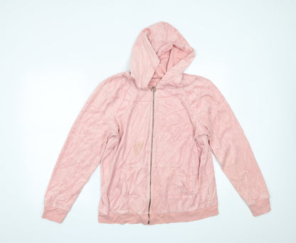 Additional front view of Papaya women’s pink jacket, size L