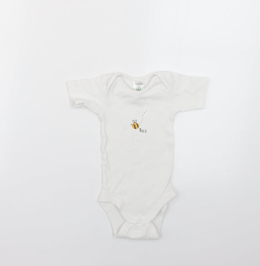 Lily & Dan Baby White Geometric  Babygrow One-Piece Size 6-9 Months