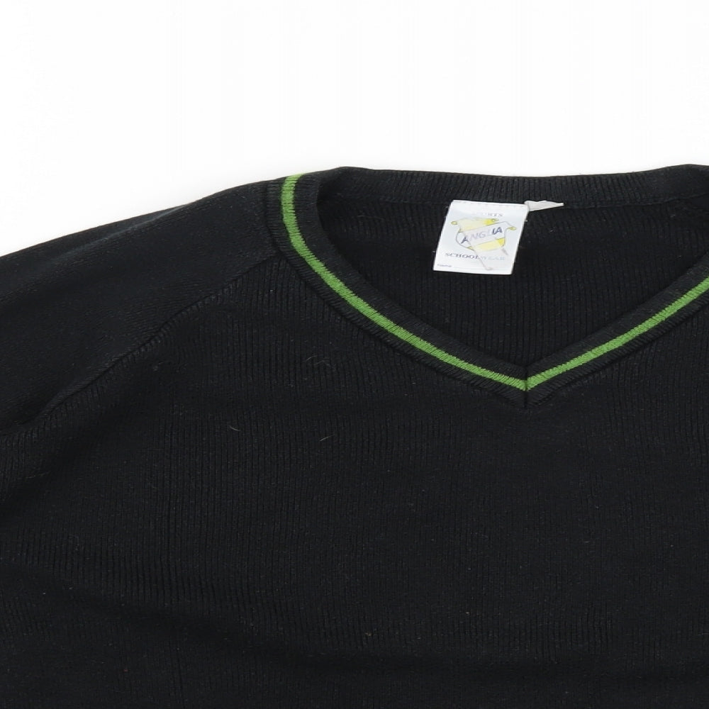 anglia Boys Black   Pullover Jumper Size 15-16 Years