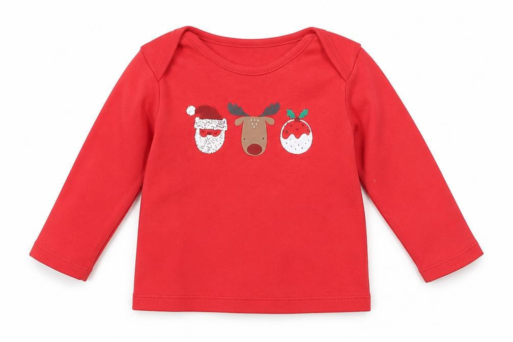 F&F Baby Red Geometric  Basic T-Shirt Size 6-9 Months