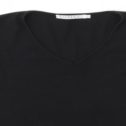 Emreco Womens Black   Pullover Jumper Size 14