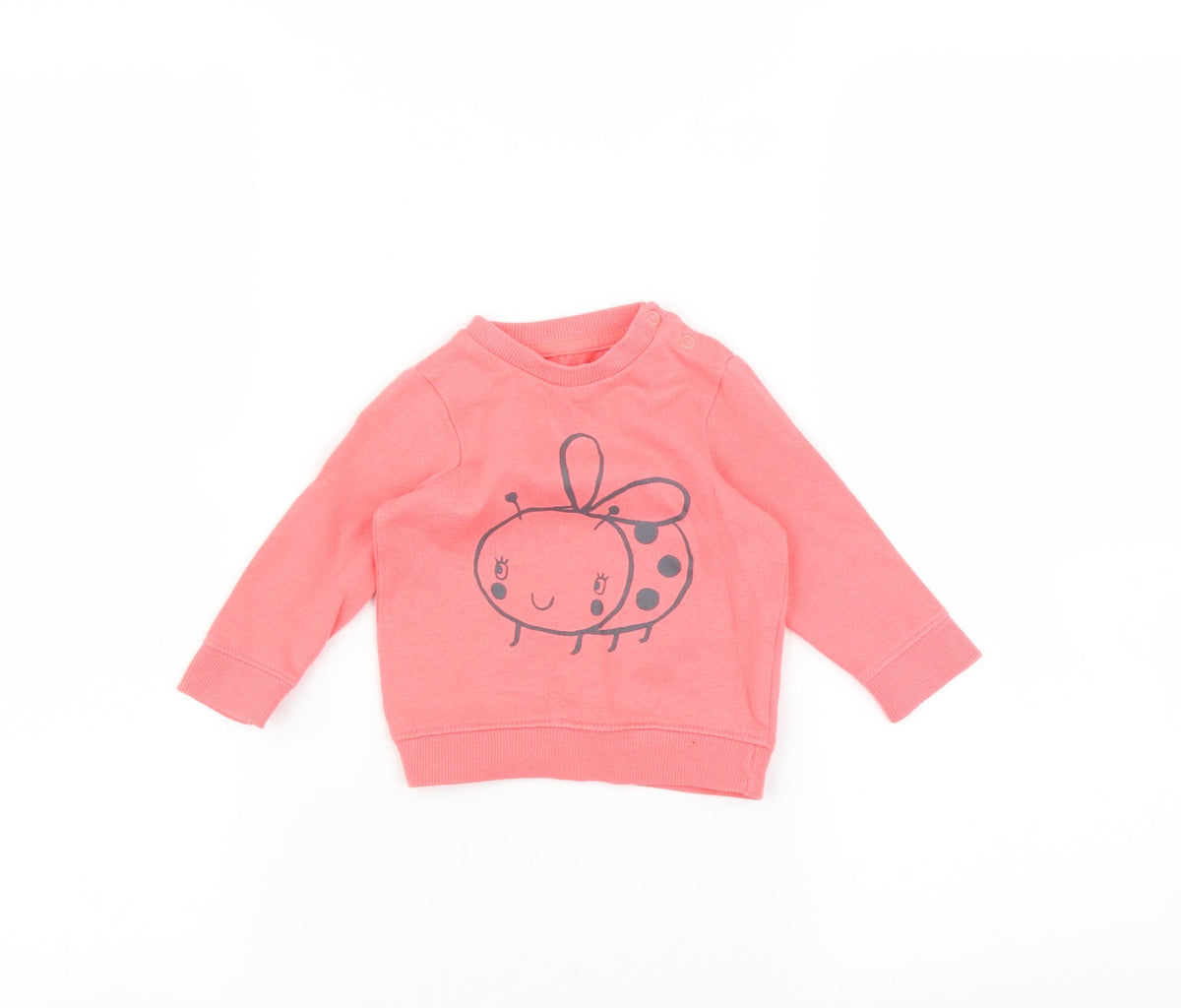 F&F Girls Pink   Pullover Jumper Size 0-3 Months  - Bee