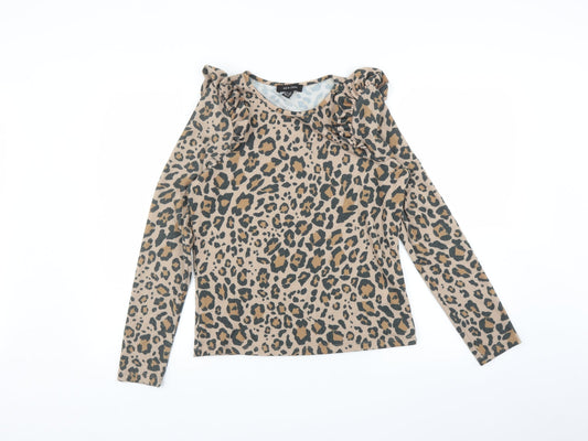 New Look Womens Multicoloured Animal Print  Pullover Jumper Size 12