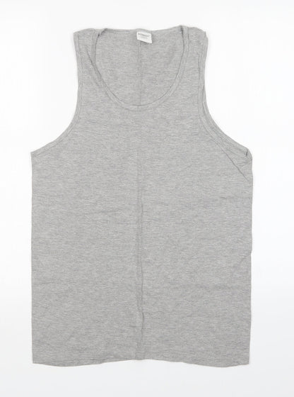 Authentic Authentic U-Wear Womens Grey   Basic Tank Size L