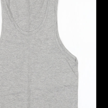 Authentic Authentic U-Wear Womens Grey   Basic Tank Size L