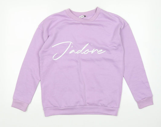 Pep&Co Womens Purple   Pullover Sweatshirt Size S
