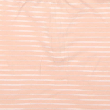 Image Womens Orange Striped  Basic Polo Size L