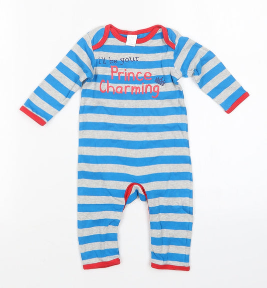Boots Mini Club Boys Multicoloured Striped  Babygrow One-Piece Size 3-6 Months