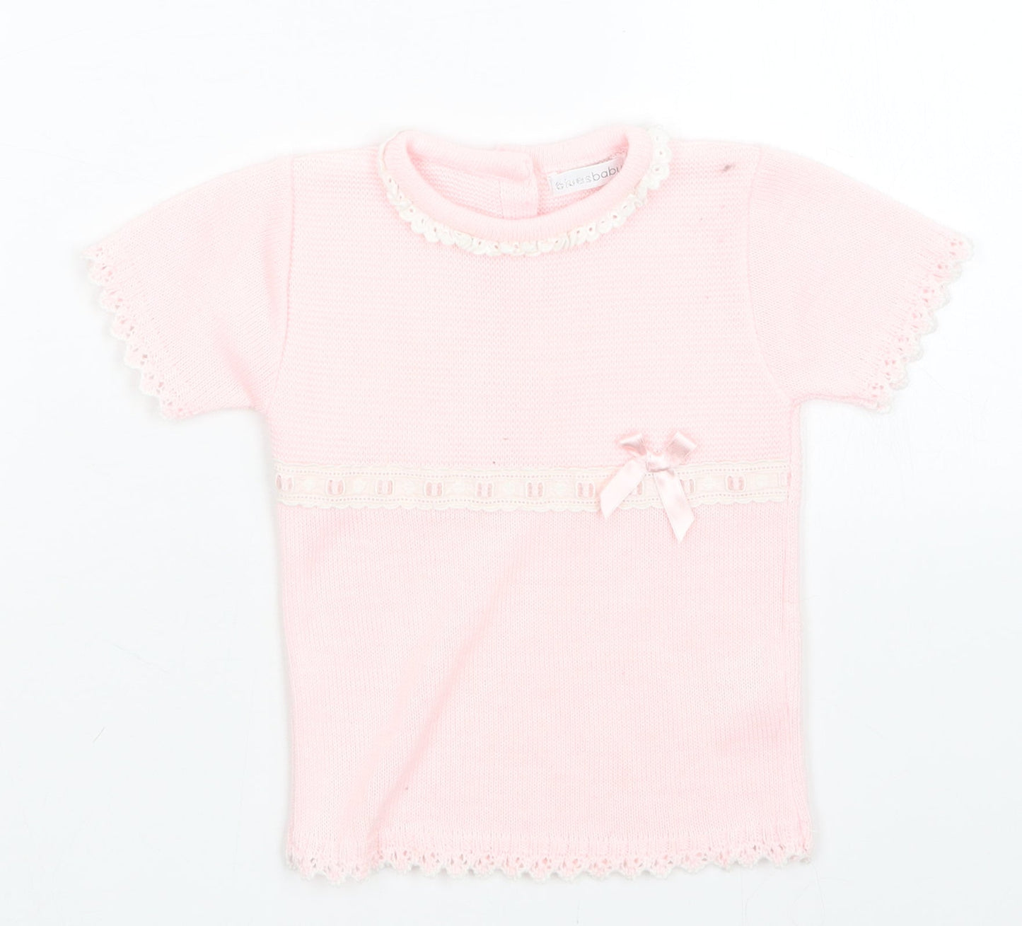 bluesbaby Girls Pink   Pullover Jumper Size 9-12 Months