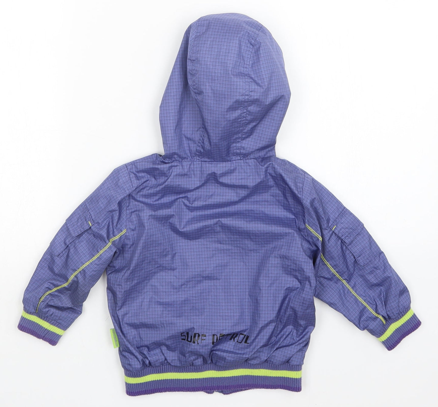 coccodrillo Boys Purple Check  Jacket  Size 18 Months