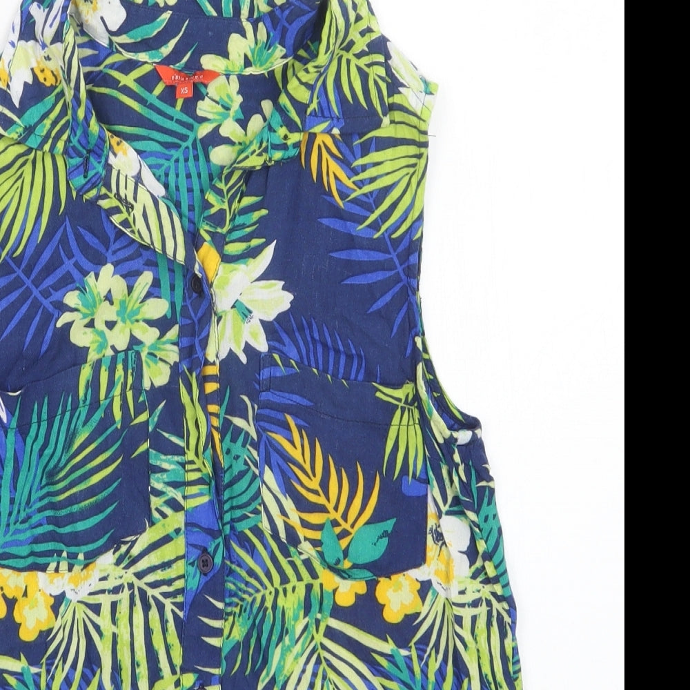 o'stin studio Womens  Floral  Basic Button-Up Size XS