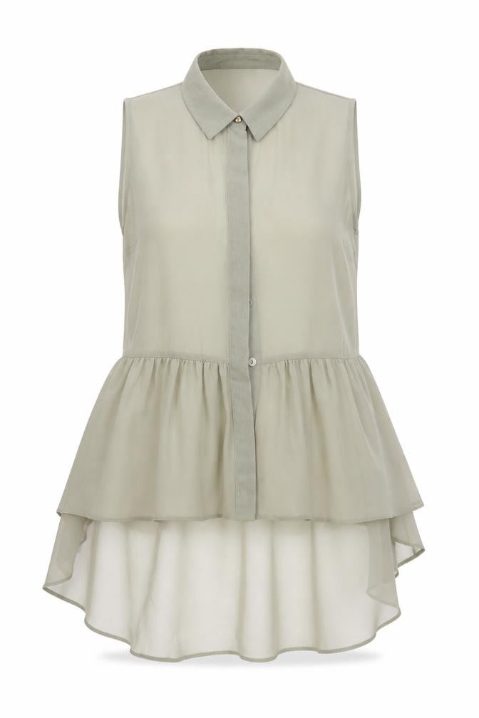 Miss Selfridge Womens Green   Basic Blouse Size 6